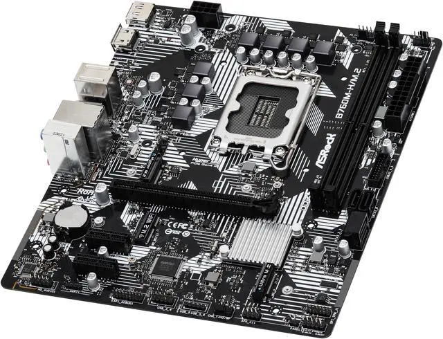 Alt view image 3 of 6 - ASRock B760M-H/M.2 LGA 1700 Intel B760 Micro ATX Motherboard