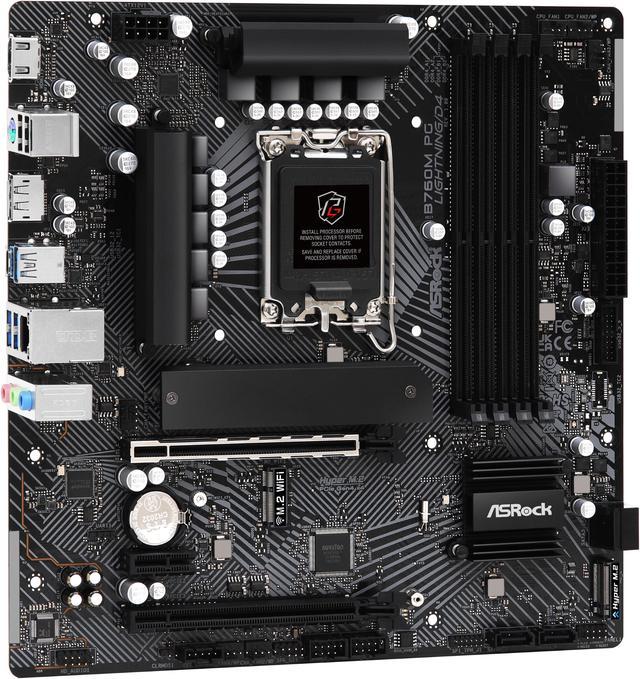 ASRock B760M PG Lightning/D4 LGA 1700 Intel B760 Micro ATX DDR4 4 