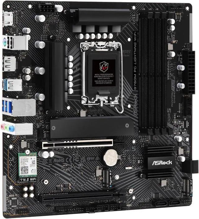 Alt view image 4 of 8 - ASRock B760M PG Lightning WiFi LGA 1700 Intel B760 Micro ATX Motherboard