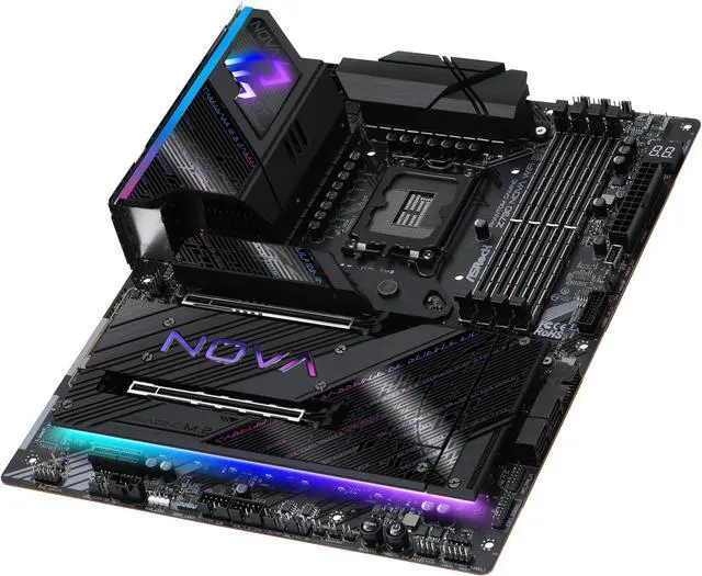 Alt view image 3 of 6 - ASRock Z790 Nova WiFi LGA 1700(14th,13th,12th Gen) Intel Z790 SATA 6Gb/s ATX DDR5 1 PCIe 5.0 x16 2.5G LAN WiFi 7 + Bluetooth Motherboards - Intel