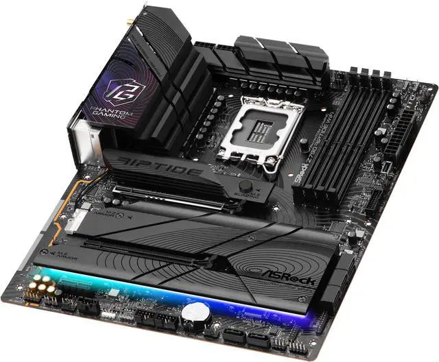 Alt view image 4 of 6 - ASRock Z790 Riptide WiFi LGA 1700(14th,13th,12th Gen) Intel Z790 SATA 6Gb/s ATX DDR5  1 PCIe 5.0 x16 2.5G LAN WiFi 7 + Bluetooth Motherboards - Intel