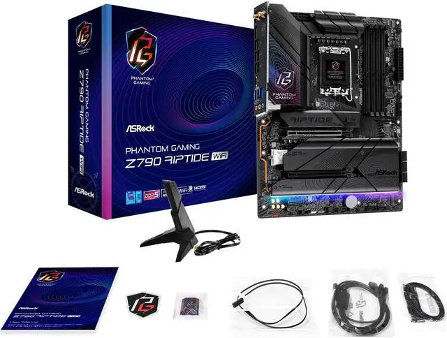 Alt view image 7 of 6 - ASRock Z790 Riptide WiFi LGA 1700(14th,13th,12th Gen) Intel Z790 SATA 6Gb/s ATX DDR5  1 PCIe 5.0 x16 2.5G LAN WiFi 7 + Bluetooth Motherboards - Intel