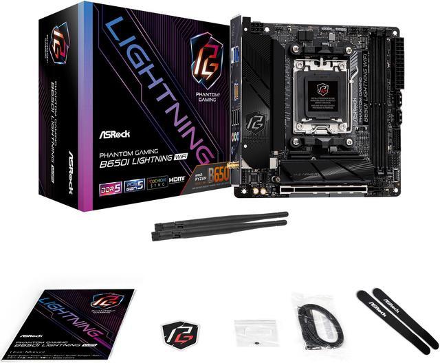 Alt view image 6 of 6 - ASRock B650I LIGHTNING WIFI AM5 Ryzen 7000 AMD B650 SATA 6Gb/s Mini-ITX s DDR5 7200+ (OC) 2.5G LAN x WiFi 6E + Bluetooth Motherboards - AMD
