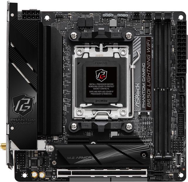 Alt view image 5 of 6 - ASRock B650I LIGHTNING WIFI AM5 Ryzen 7000 AMD B650 SATA 6Gb/s Mini-ITX s DDR5 7200+ (OC) 2.5G LAN x WiFi 6E + Bluetooth Motherboards - AMD