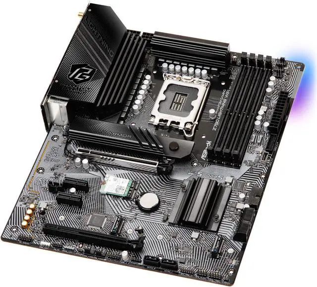 Alt view image 4 of 5 - ASRock Z790 Lightning WiFi LGA 1700(14th,13th,12th Gen) Intel Z790 SATA 6Gb/s ATX DDR5 1 PCIe 5.0 x16 2.5G LAN WiFi 6E + Bluetooth Motherboards - Intel