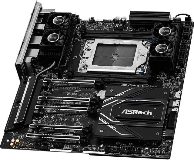 Alt view image 5 of 6 - ASRock TRX50 WS sTR5 AMD TRX50 EATX Form Factor: 12.0-in x 10.9-in, 30.5 cm x 27.7cm - 12 Layer PCB - 2oz Copper PCB (22) Motherboards - AMD