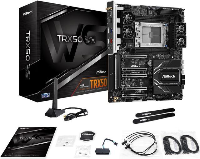 Alt view image 6 of 6 - ASRock TRX50 WS sTR5 AMD TRX50 EATX Form Factor: 12.0-in x 10.9-in, 30.5 cm x 27.7cm - 12 Layer PCB - 2oz Copper PCB (22) Motherboards - AMD