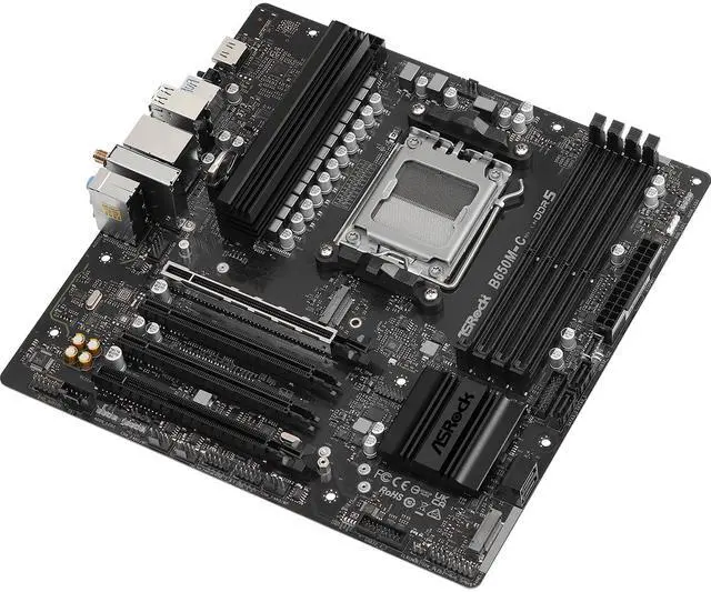 Alt view image 3 of 4 - ASRock B650M-C AMD AM5 Micro ATX Motherboard, B650, Ryzen 9000/8000/7000, DDR5 6200+(OC), PCIe 5.0 M.2, PCIe 4.0, 802.11ac Wi-Fi, USB-C, HDMI