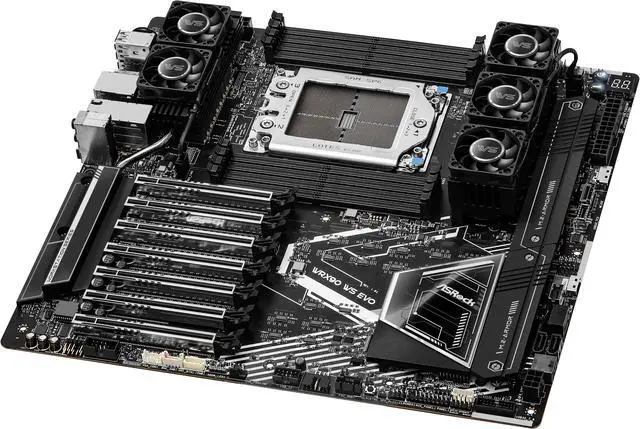 Alt view image 2 of 4 - ASRock WRX90 WS EVO SATA 6Gb/s DDR5  AMD Ryzen Threadripper PRO 7 x PCIe 5.0 x16 Slots 2 x 10 Gigabit LAN Motherboards - AMD