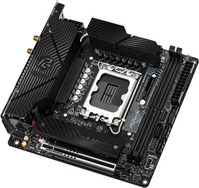 Alt view image 5 of 8 - Asrock Z790I Lightning Wifi LGA 1700 DDR5 Mini ITX Motherboard PCIe 5.0 x16, 2.5G LAN , Wi-Fi 6E + Bluetooth, 3 x SATA3 6.0 Gb/s