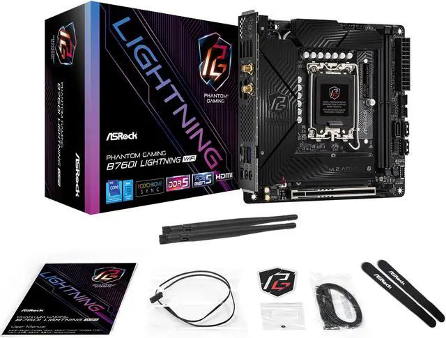 Alt view image 3 of 8 - Asrock B760I Lightning Wifi LGA 1700 DDR5 Mini ITX Motherboard