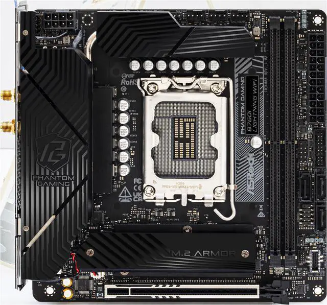 Alt view image 6 of 8 - Asrock B760I Lightning Wifi LGA 1700 DDR5 Mini ITX Motherboard