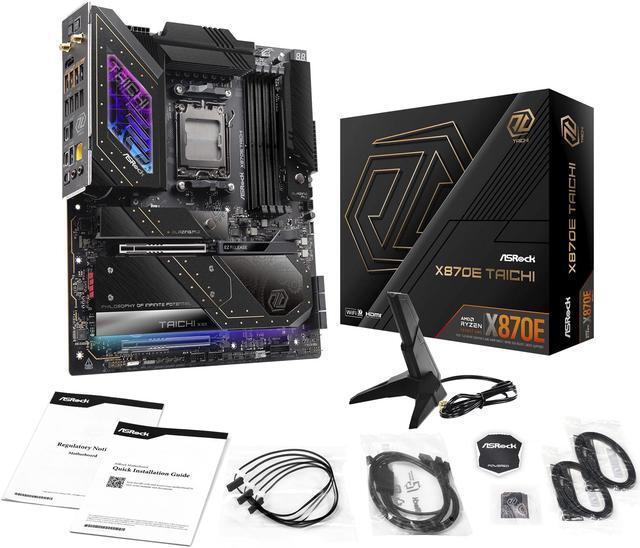 Alt view image 10 of 10 - ASRock X870E TAICHI AM5 AMD X870E Extended ATX Motherboard
