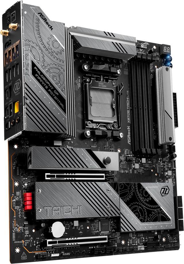 Alt view image 2 of 11 - ASRock X870E Taichi Lite AM5 AMD X870E Extended ATX Motherboard