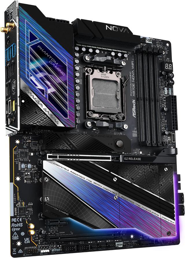 Alt view image 2 of 9 - ASRock X870E NOVA WIFI AM5 AMD X870E ATX Motherboard