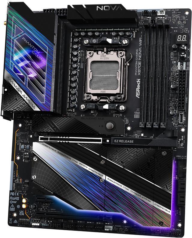 Alt view image 4 of 9 - ASRock X870E NOVA WIFI AM5 AMD X870E ATX Motherboard