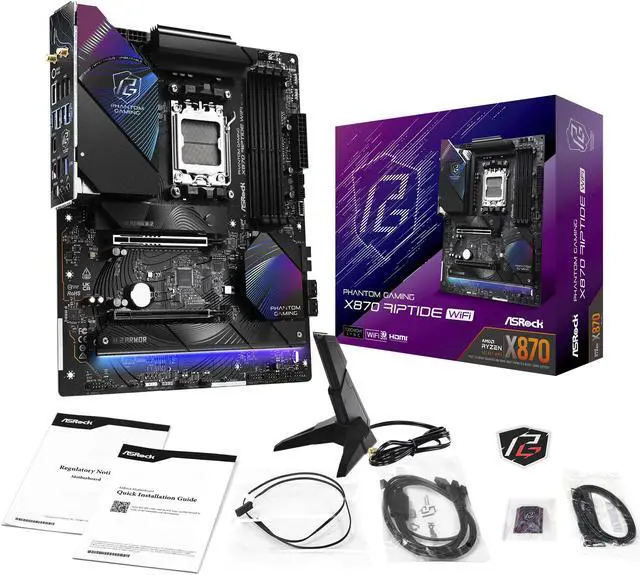 Alt view image 7 of 7 - ASRock X870 RIPTIDE WIFI AM5 AMD X870 ATX Motherboard
