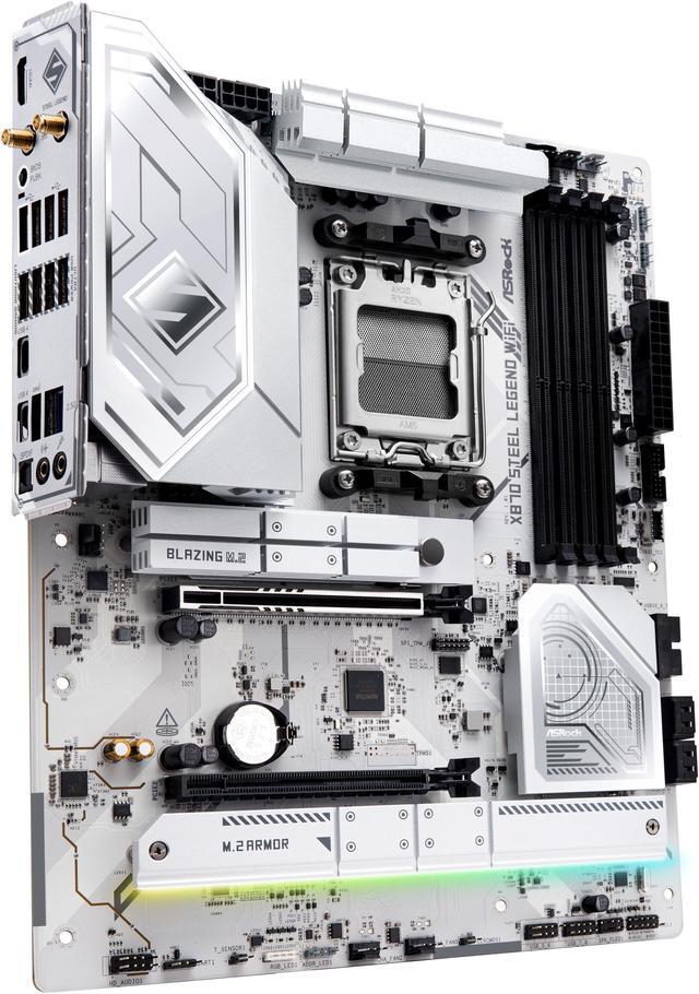 Alt view image 2 of 7 - ASRock X870 STEEL LEGEND WIFI AM5 AMD X870 ATX Motherboard