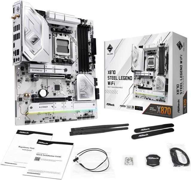 Alt view image 7 of 7 - ASRock X870 STEEL LEGEND WIFI AM5 AMD X870 ATX Motherboard
