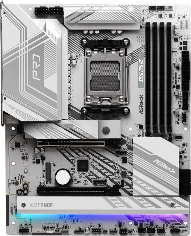 Alt view image 3 of 7 - ASRock X870 PRO RS AM5 AMD X870 ATX Motherboard