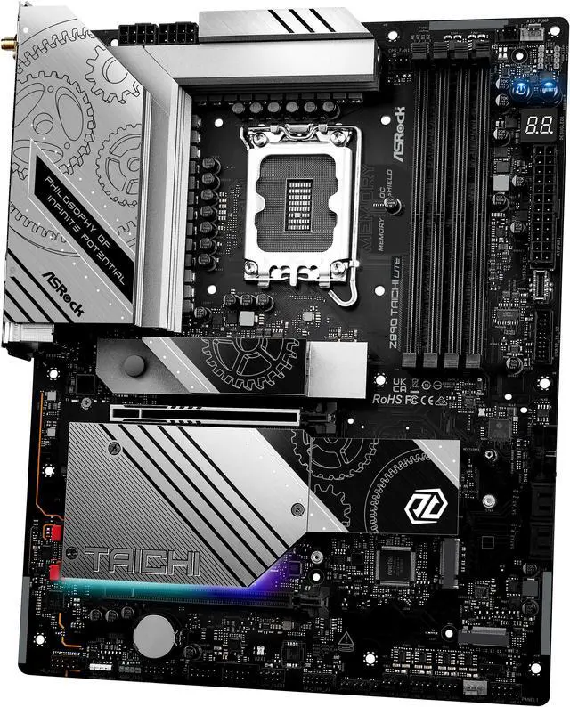 Alt view image 2 of 7 - ASRock Z890 Taichi Lite LGA 1851 Intel Z890 ATX Motherboard