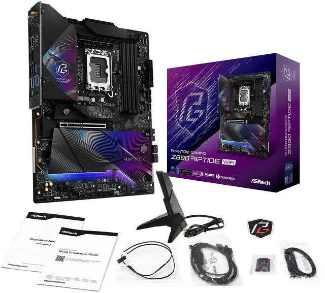 Alt view image 8 of 8 - ASRock Z890 Riptide WiFi LGA 1851 Intel Z890 ATX Motherboard