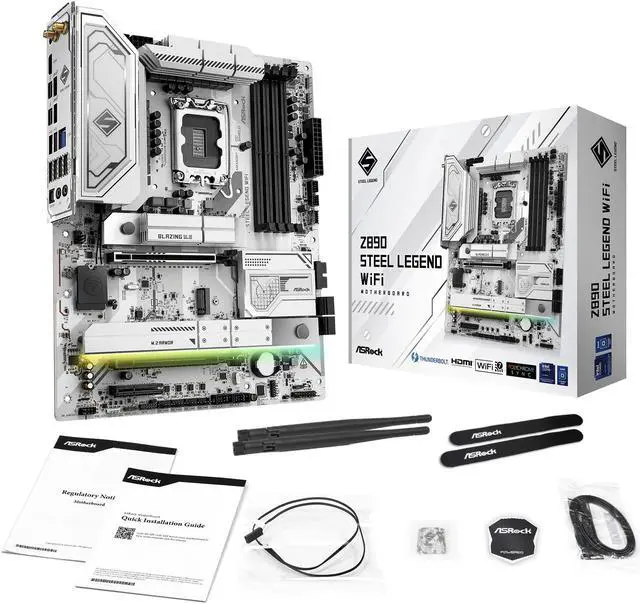 Alt view image 8 of 8 - ASRock Z890 Steel Legend WiFi LGA 1851 Intel Z890 ATX Motherboard