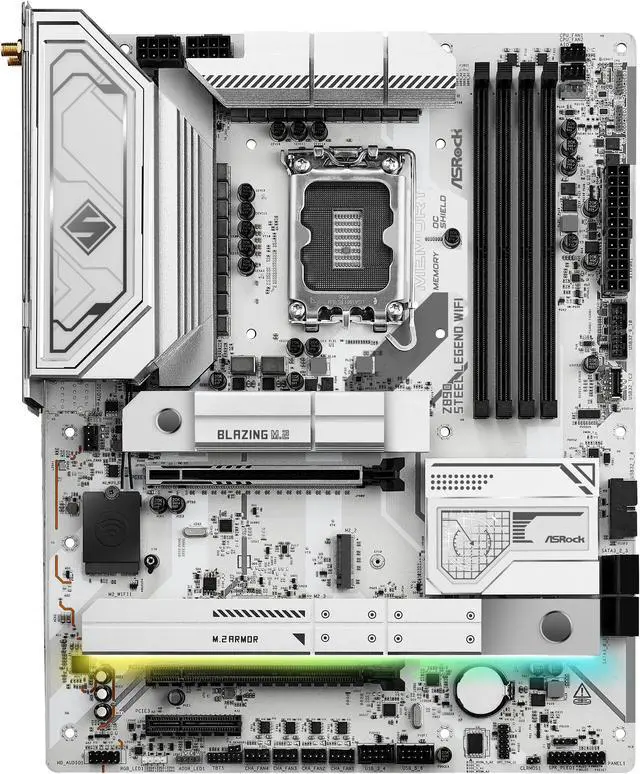 Alt view image 7 of 8 - ASRock Z890 Steel Legend WiFi LGA 1851 Intel Z890 ATX Motherboard
