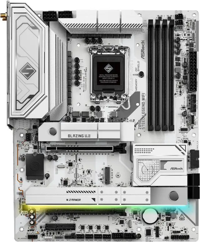 Alt view image 2 of 8 - ASRock Z890 Steel Legend WiFi LGA 1851 Intel Z890 ATX Motherboard