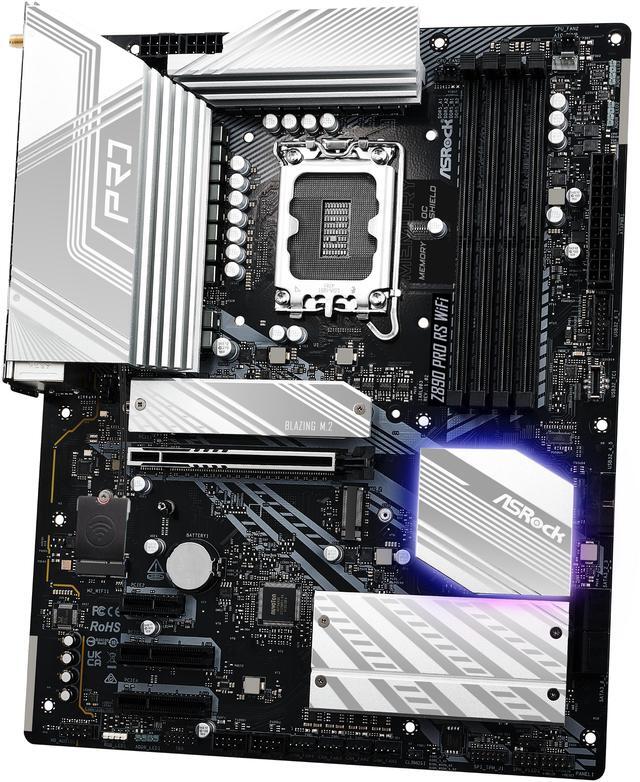 Alt view image 3 of 6 - ASRock Z890 Pro RS WiFi LGA 1851 Intel Z890 ATX Motherboard