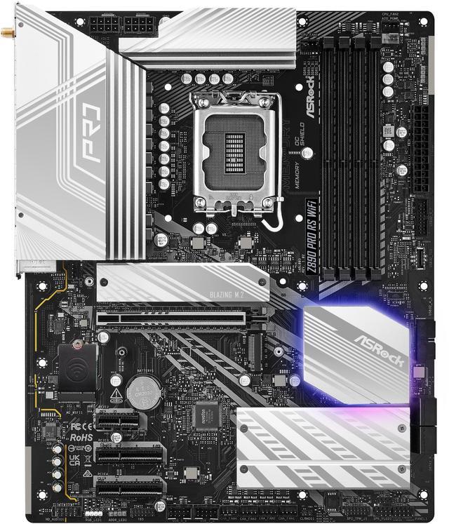 Alt view image 2 of 6 - ASRock Z890 Pro RS WiFi LGA 1851 Intel Z890 ATX Motherboard