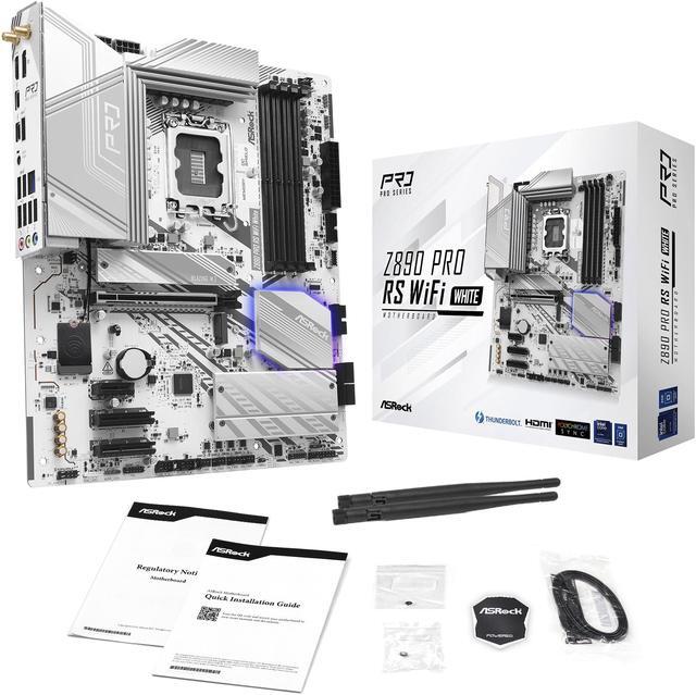 Alt view image 8 of 8 - ASRock Z890 Pro RS LGA 1851 Intel Z890 SATA 6Gb/s ATX Motherboard