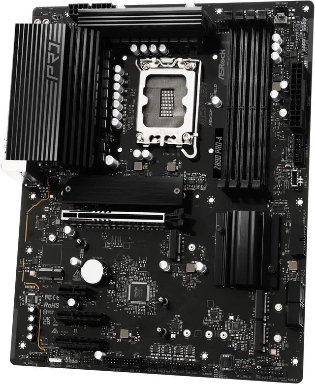 Alt view image 3 of 7 - ASRock Z890 Pro-A LGA 1851 Intel Z890 ATX Motherboard