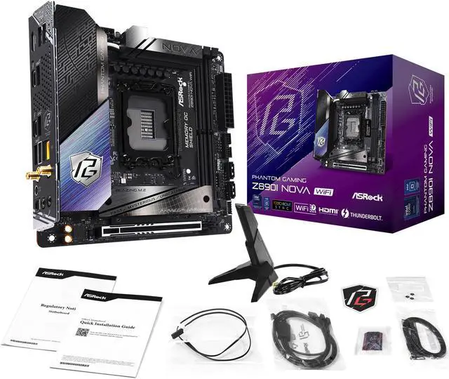 Alt view image 11 of 11 - ASRock Z890I Nova WiFi LGA 1851 Intel Z890 Mini ITX Motherboard