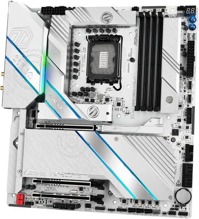 Alt view image 3 of 9 - Z890 Taichi AQUA LGA 1851 Intel Z890 SATA 6G/s EATX Motherboard