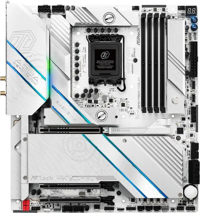 Alt view image 2 of 9 - Z890 Taichi AQUA LGA 1851 Intel Z890 SATA 6G/s EATX Motherboard