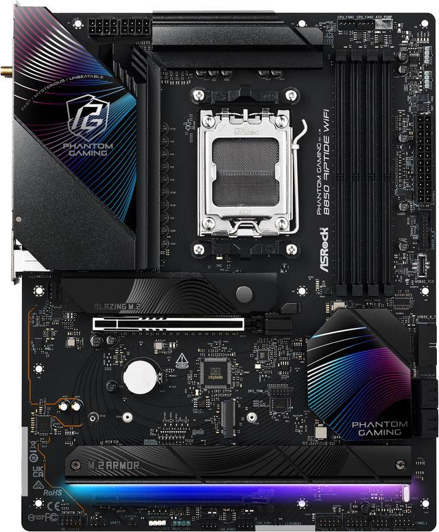 Alt view image 2 of 8 - ASRock B850 RIPTIDE WIFI AM5 AMD B850 ATX Motherboard