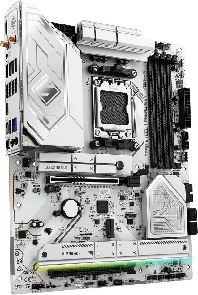 Alt view image 5 of 8 - ASRock B850 STEEL LEGEND WIFI AM5 AMD B850 ATX Motherboard