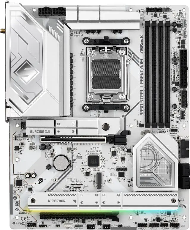 Alt view image 2 of 8 - ASRock B850 STEEL LEGEND WIFI AM5 AMD B850 ATX Motherboard