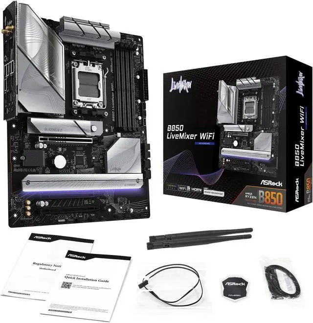Alt view image 8 of 8 - ASRock B850 Live Mixer WiFi AM5 AMD B850 ATX Motherboard