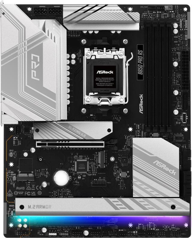 Alt view image 3 of 8 - ASRock B850 PRO RS AM5 AMD B850 ATX Motherboard