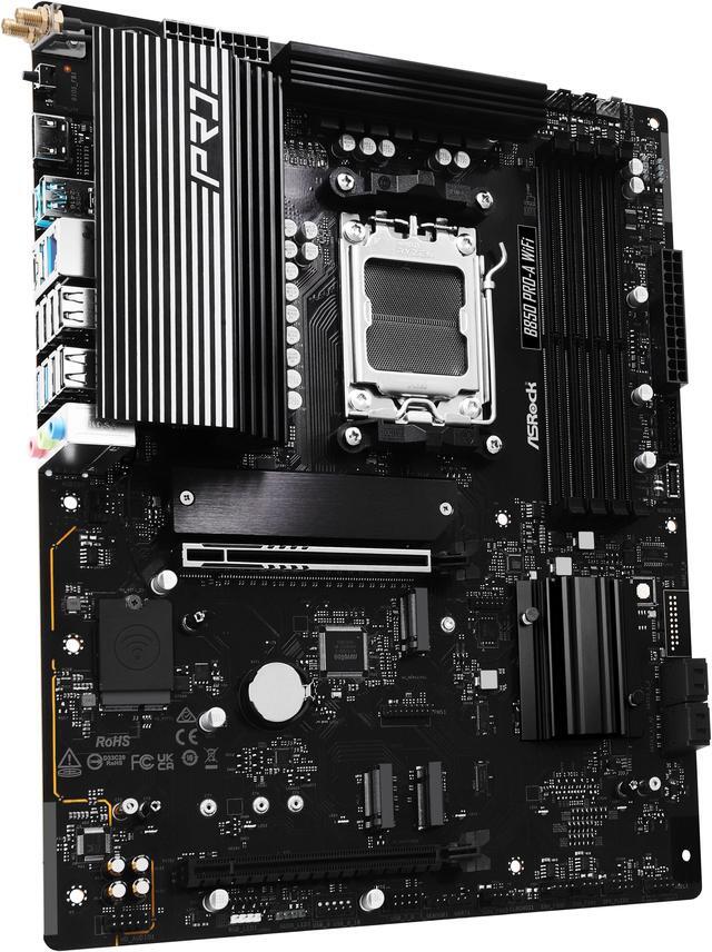 Alt view image 5 of 8 - ASRock B850 PRO-A WIFI AM5 AMD B850 ATX Motherboard