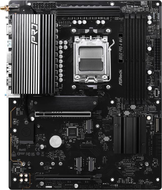 Alt view image 2 of 8 - ASRock B850 PRO-A WIFI AM5 AMD B850 ATX Motherboard