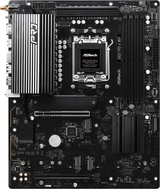 Alt view image 3 of 8 - ASRock B850 PRO-A WIFI AM5 AMD B850 ATX Motherboard