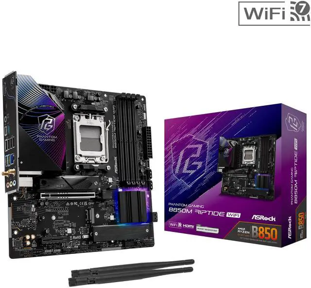 Main image of ASRock B850M Riptide WiFi AM5 AMD B850 Micro ATX Motherboard