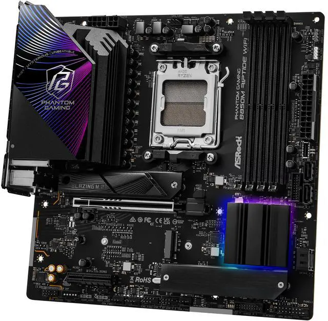 Alt view image 5 of 8 - ASRock B850M Riptide WiFi AM5 AMD B850 Micro ATX Motherboard