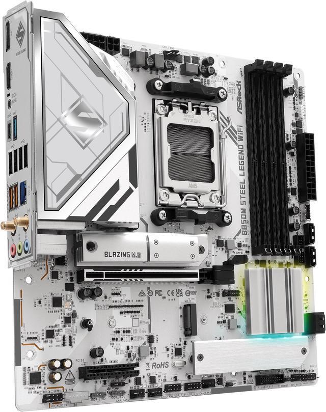 Alt view image 5 of 8 - ASRock B850M STEEL LEGEND WIFI AM5 AMD B850 Micro ATX Motherboard