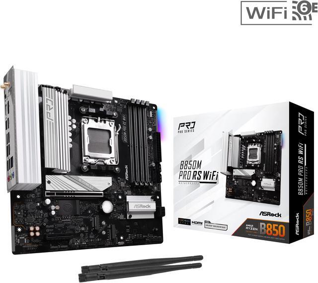 Main image of ASRock B850M PRO RS WIFI AM5 AMD B850 Micro ATX Motherboard