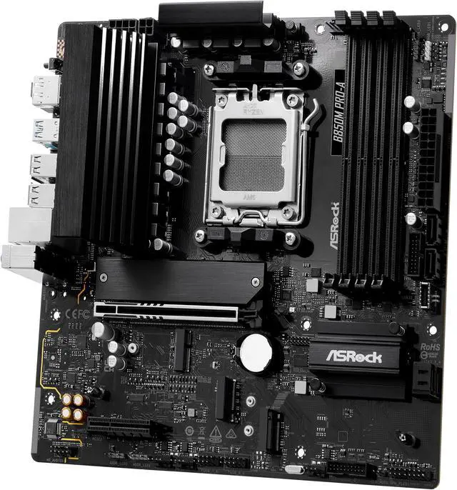 Alt view image 5 of 8 - ASRock B850M Pro-A AM5 AMD B850 Micro ATX Motherboard