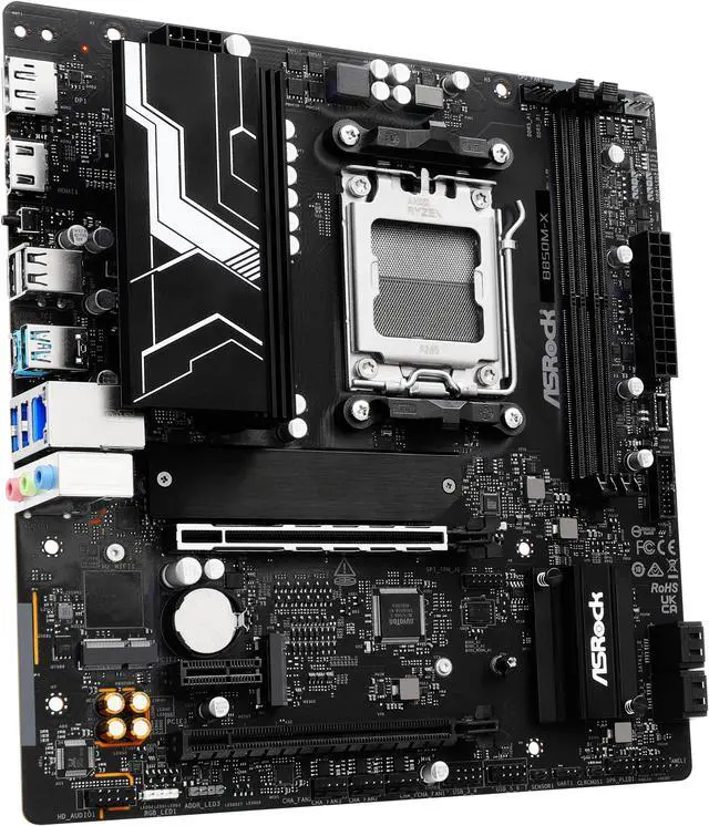 Alt view image 3 of 8 - ASRock B850M-X AM5 AMD B850 Micro ATX Motherboard